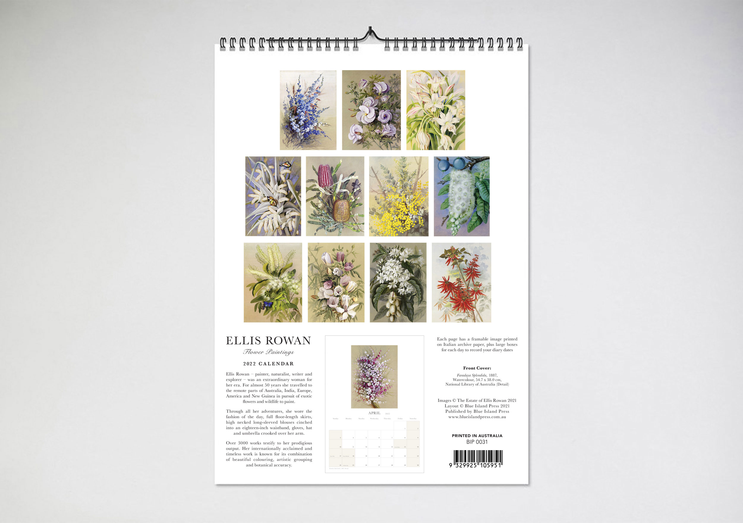 Ellis Rowan 2022 Wall Calendar – Blue Island Press