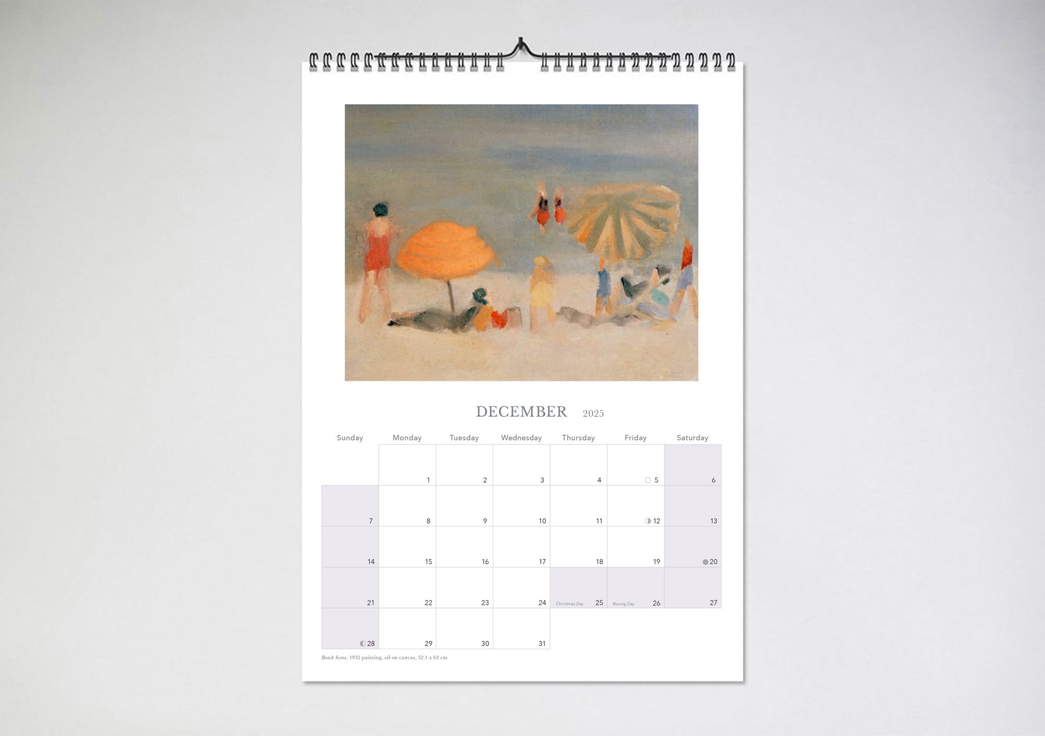 Clarice Beckett 2025 Wall Calendar Blue Island Press